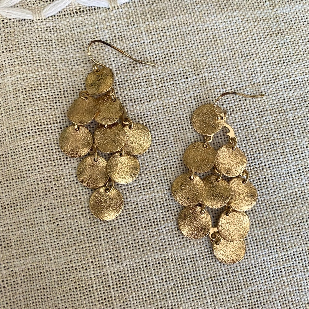 Gold chandelier earrings